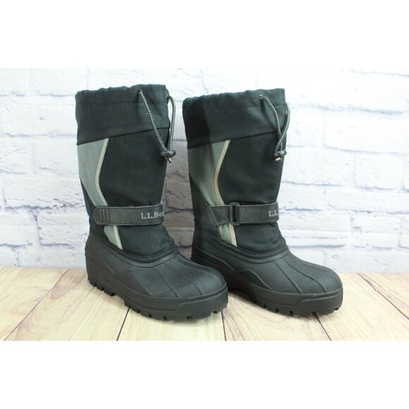LL Bean Kids' Northwoods Boots Insulated Graphite Size 4 - Picture 5 of 9